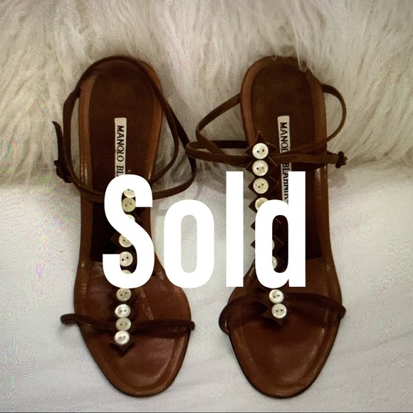 Manolo Blahnik Shoes - Manolo Blahnik Strap Sandals. Sold at Another Site